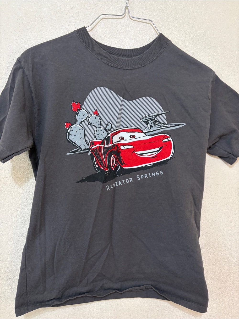 Hanes Black Kids T-Shirt with Red Lightning McQueen Graphic